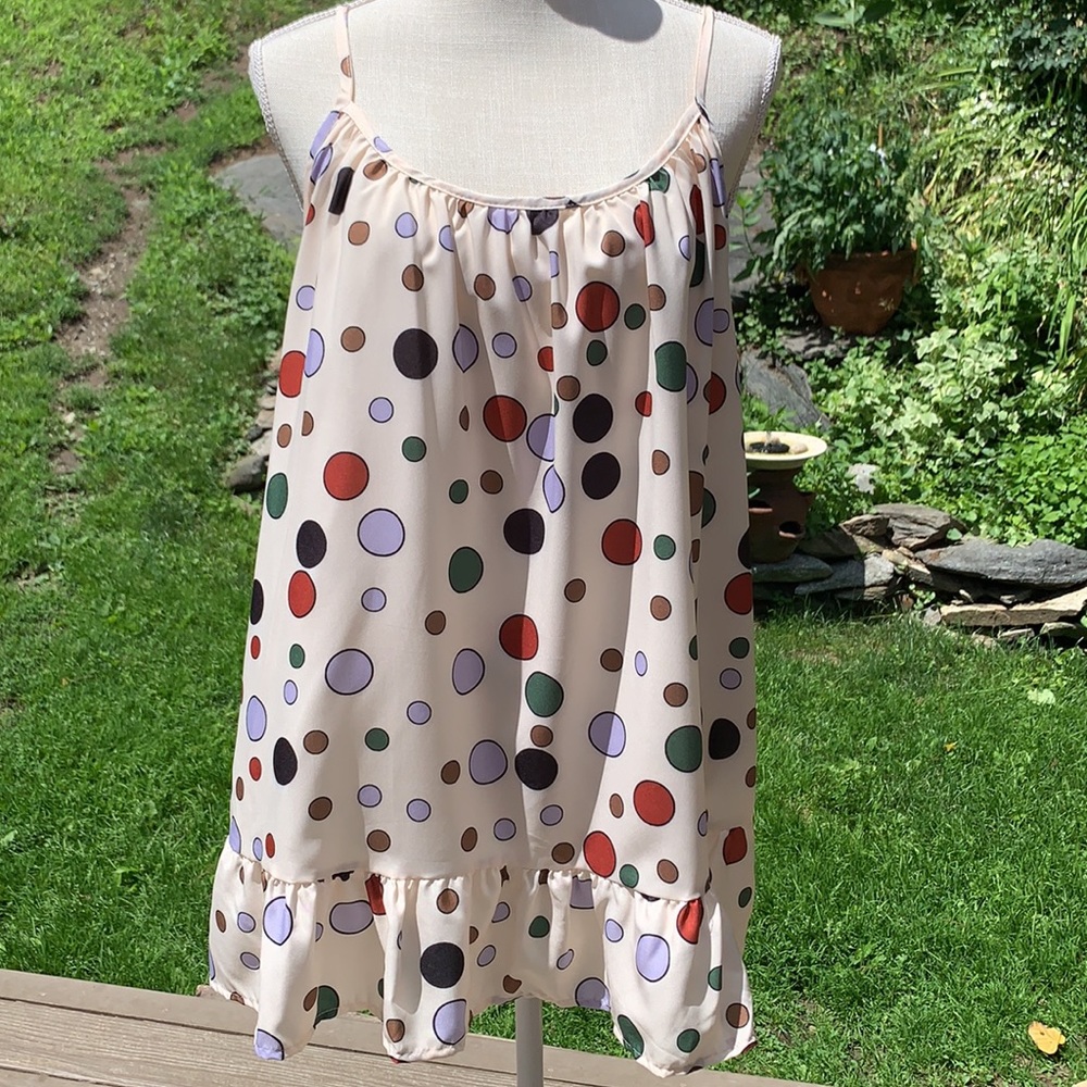 MISSLOOK Polka Dot Spaghetti strap top Size XL